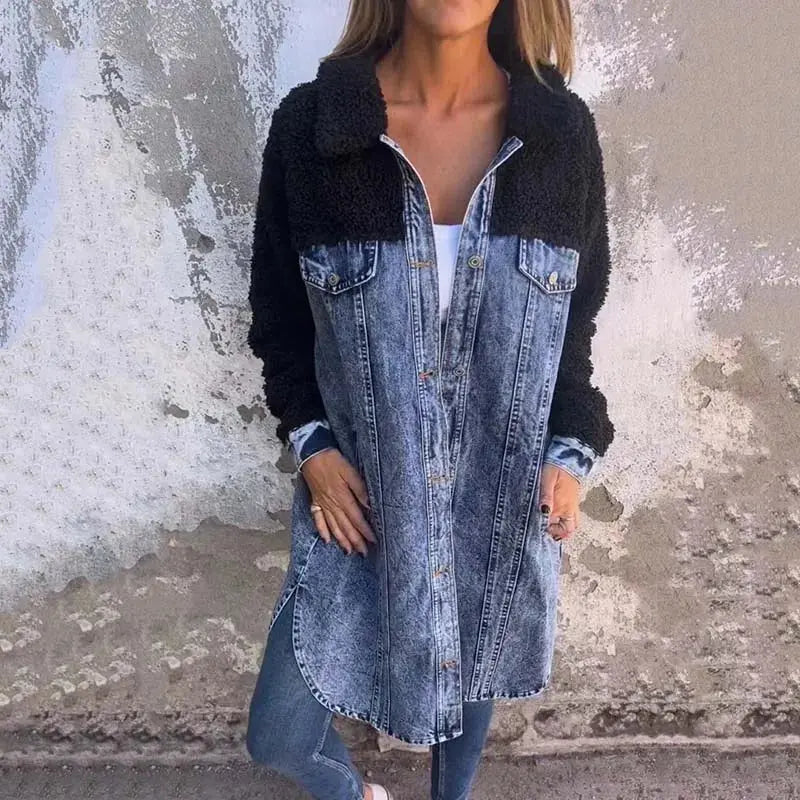 Charlotte - Denim Sherpa Jacket